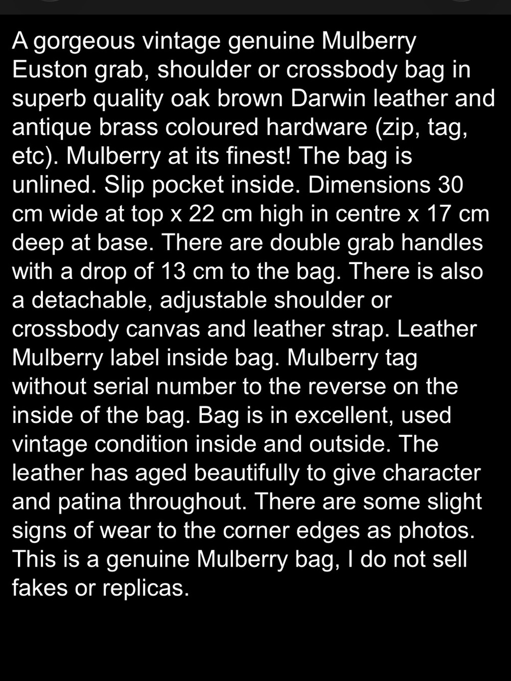 Mulberry Brown Leather and Beige Canvas Satchel - Picture 15 of 16